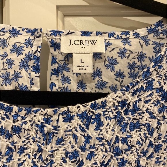 J. Crew Floral Ruffle Sleeve Top - Picture 3 of 3